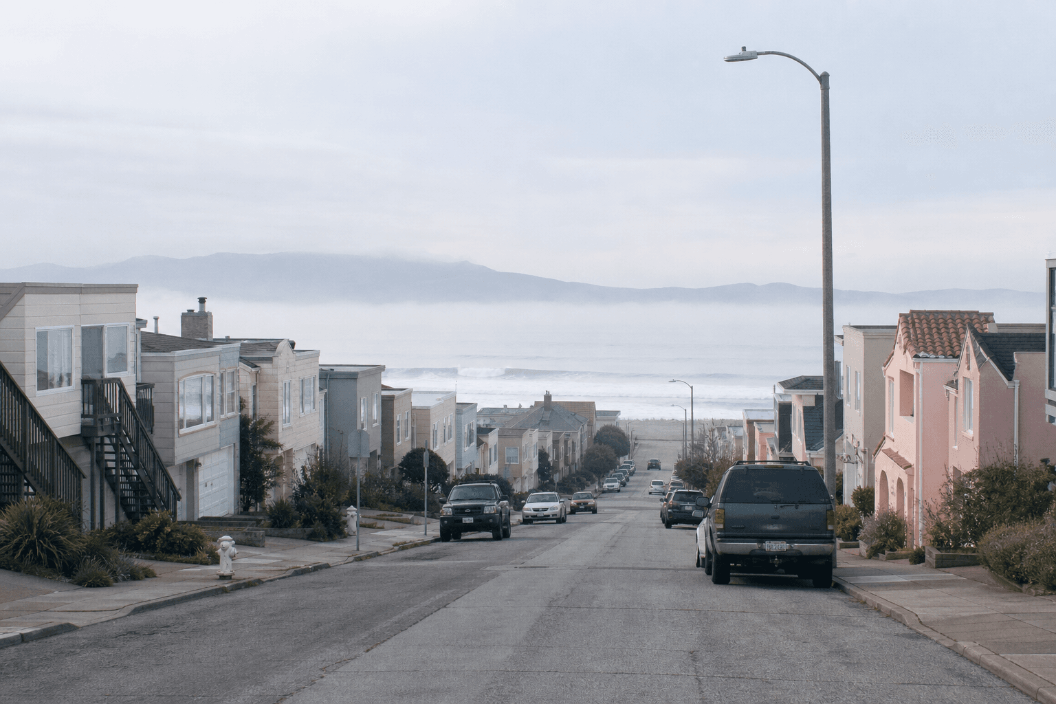 Outer Sunset neighborhood toward the Pacific